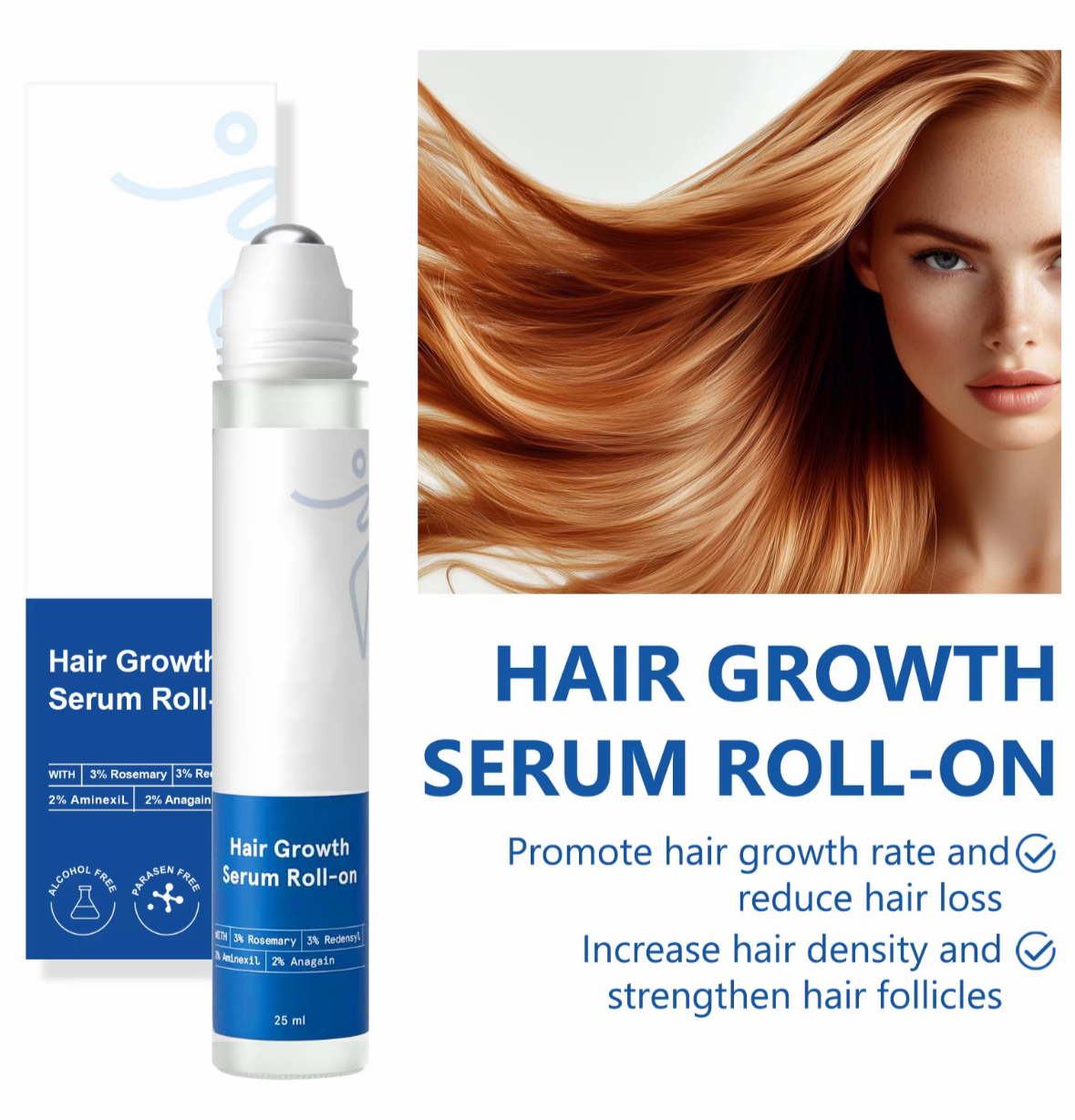 Hair Growth Roll-On Serum Precision Scalp Applicator